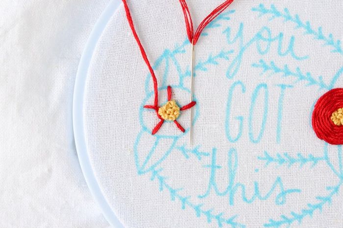 带法式结刺绣花朵制作教程-第8张图片-趣作屋 带法式结刺绣花朵制作教程-第8张图片-趣作屋