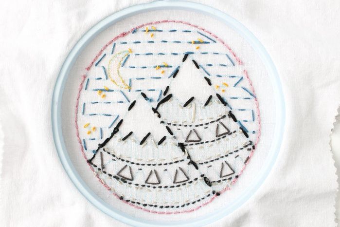 免费山景刺绣针法教程：掌握8种基础刺绣技巧-第81张图片-趣作屋