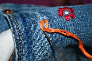 低成本DIY刺绣牛仔裤教程-第6张图片-趣作屋