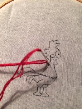 《海洋奇缘》Hei Hei刺绣贴片DIY教程-第15张图片-趣作屋