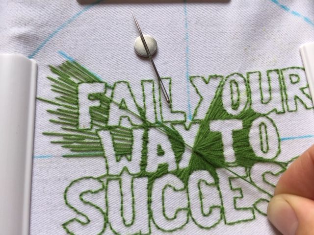 负空间刺绣励志名言DIY教程-第9张图片-趣作屋