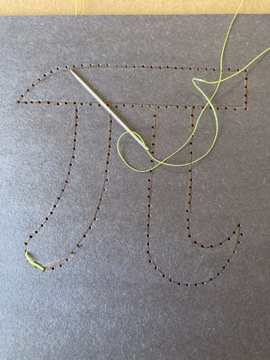 创意手工教程：在纸上刺绣圆周率π的DIY方法-第13张图片-趣作屋