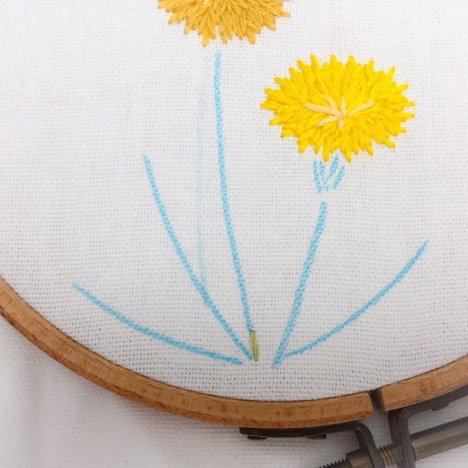 手工刺绣蒲公英花朵教程|初学者也能掌握的刺绣技巧-第11张图片-趣作屋 手工刺绣蒲公英花朵教程|初学者也能掌握的刺绣技巧-第11张图片-趣作屋