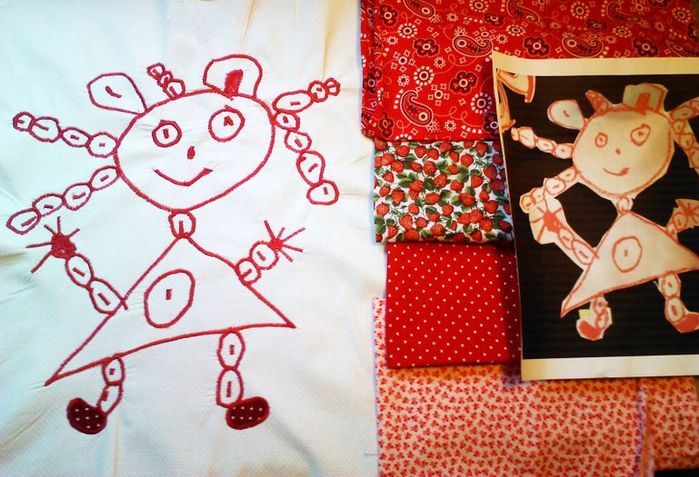 手工制作儿童画作毛绒枕头教程-第8张图片-趣作屋