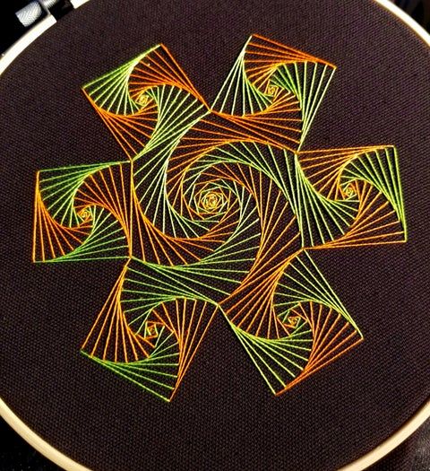 手把手教你用直线绣出曲线美感的刺绣DIY教程-第20张图片-趣作屋