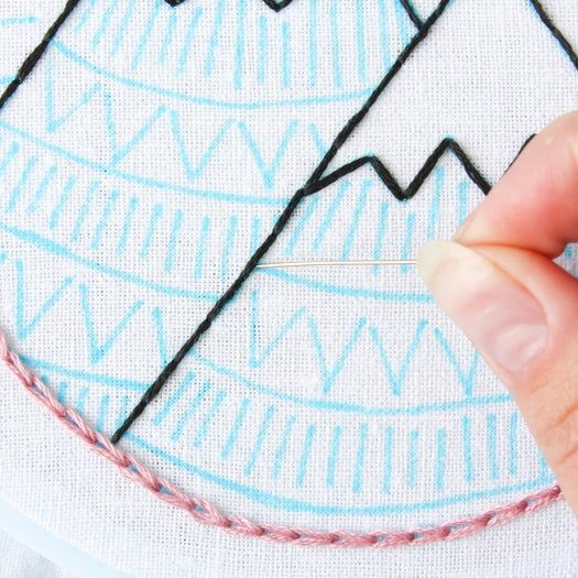 免费山景刺绣针法教程：掌握8种基础刺绣技巧-第36张图片-趣作屋