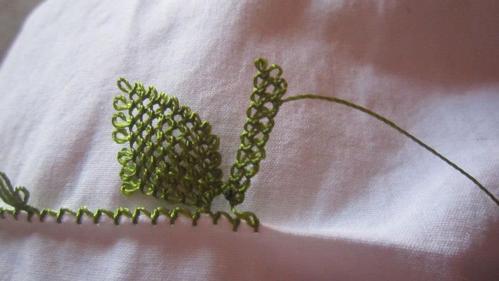 DIY针绣春天花朵制作教程-第8张图片-趣作屋