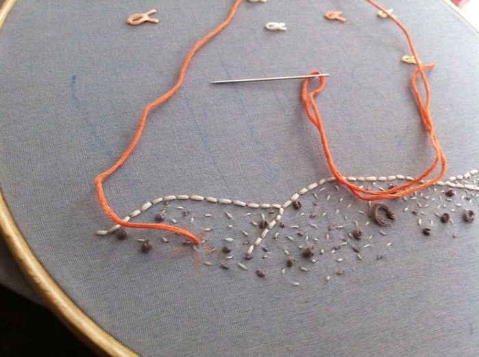 刺绣基础针法教程：轻松掌握自然图案绣法-第18张图片-趣作屋