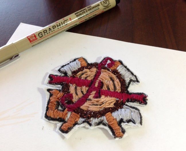 手工刺绣社交媒体标志补丁教程-第22张图片-趣作屋