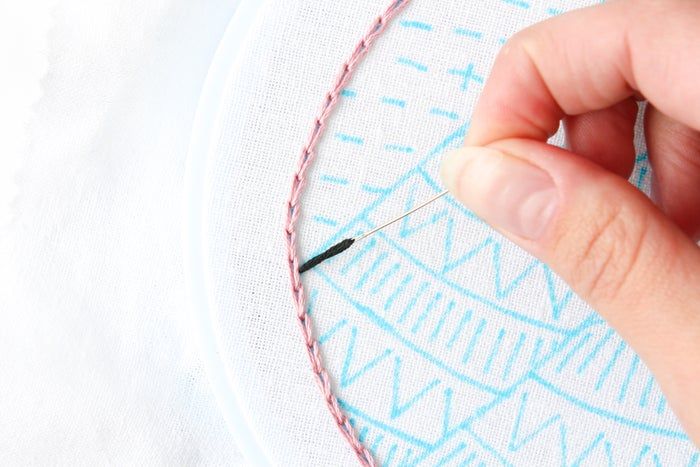 免费山景刺绣针法教程：掌握8种基础刺绣技巧-第24张图片-趣作屋