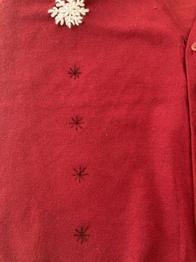 手工刺绣毛衣教程：用白色雪花图案打造冬季时尚-第14张图片-趣作屋