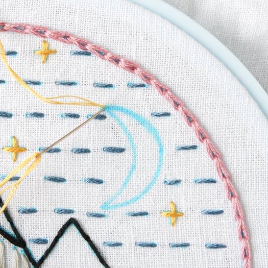 免费山景刺绣针法教程：掌握8种基础刺绣技巧-第67张图片-趣作屋