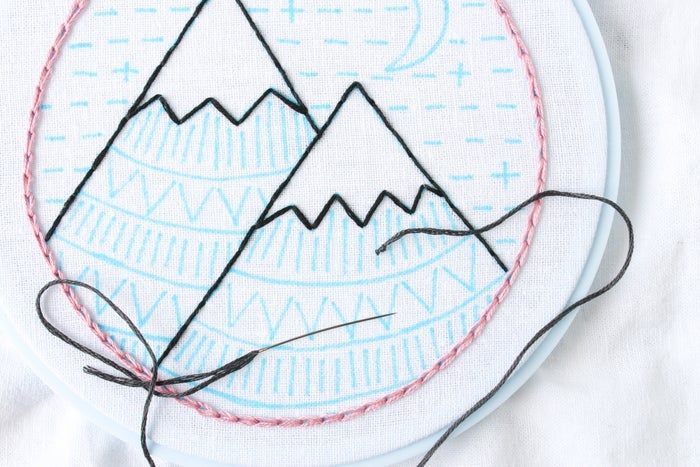 免费山景刺绣针法教程：掌握8种基础刺绣技巧-第35张图片-趣作屋