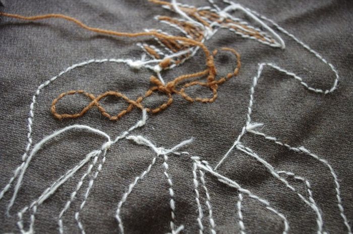 维京风格刺绣教程：手工制作奥丁神马斯莱普尼尔-第14张图片-趣作屋