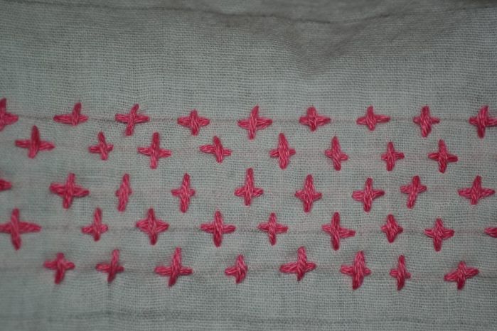 用刺绣线碎片制作多彩棉质围巾的详细教程-第25张图片-趣作屋