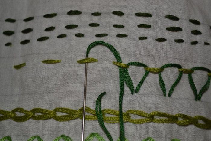 用刺绣线碎片制作多彩棉质围巾的详细教程-第21张图片-趣作屋