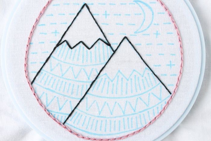 免费山景刺绣针法教程：掌握8种基础刺绣技巧-第28张图片-趣作屋