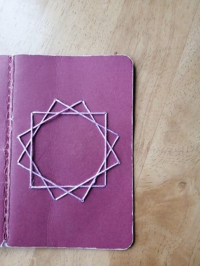 手工刺绣几何图案制作教程：弦艺术与刺绣结合的创意项目-第18张图片-趣作屋