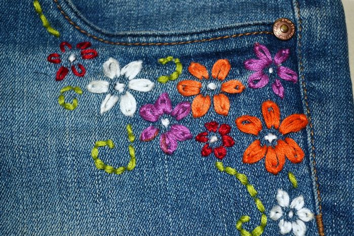 低成本DIY刺绣牛仔裤教程-第13张图片-趣作屋