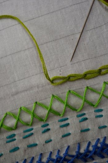 用刺绣线碎片制作多彩棉质围巾的详细教程-第15张图片-趣作屋