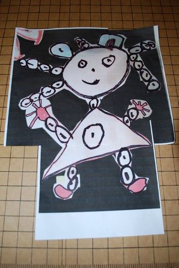 手工制作儿童画作毛绒枕头教程-第3张图片-趣作屋