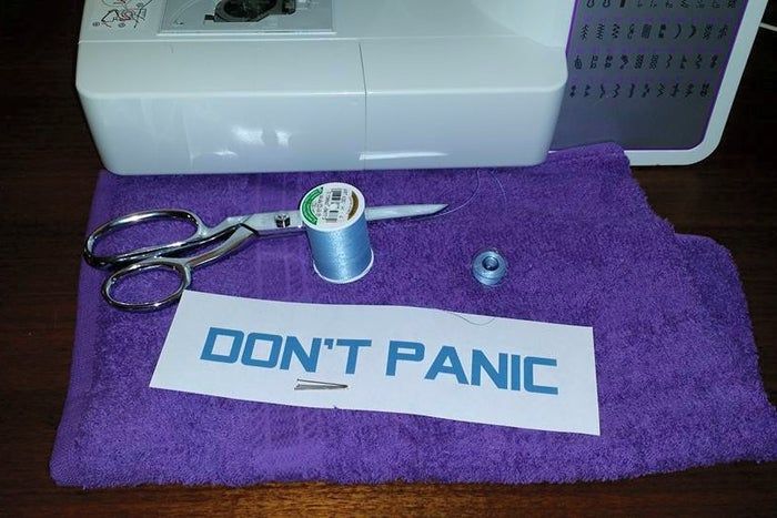 手工刺绣毛巾教程：低成本制作‘别慌’毛巾-第2张图片-趣作屋