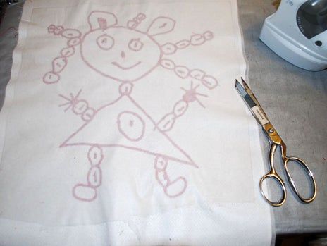 手工制作儿童画作毛绒枕头教程-第7张图片-趣作屋