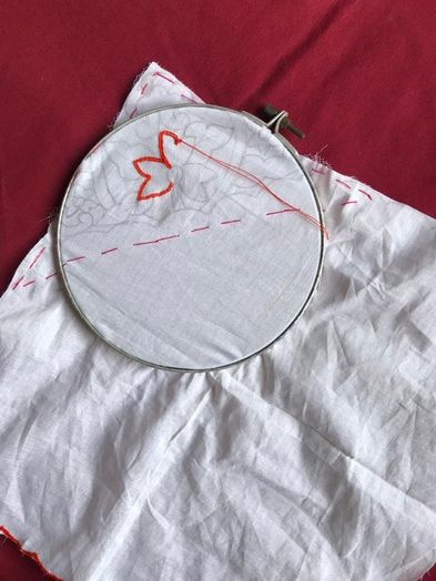 复古手帕手工刺绣教程：打造精美镂空网布手帕-第11张图片-趣作屋