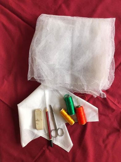 复古手帕手工刺绣教程：打造精美镂空网布手帕-第3张图片-趣作屋