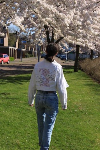 DIY牛仔夹克Sashiko刺绣教程：从零开始的创意手工改造-第3张图片-趣作屋