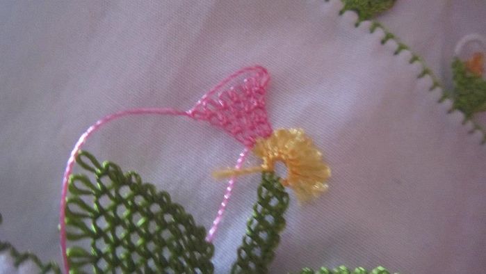 DIY针绣春天花朵制作教程-第13张图片-趣作屋