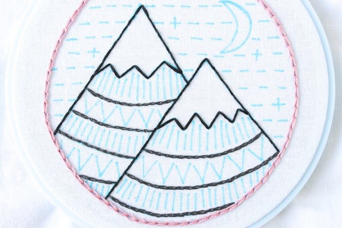 免费山景刺绣针法教程：掌握8种基础刺绣技巧-第43张图片-趣作屋