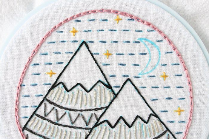 免费山景刺绣针法教程：掌握8种基础刺绣技巧-第57张图片-趣作屋