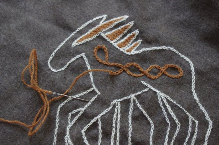 维京风格刺绣教程：手工制作奥丁神马斯莱普尼尔-第12张图片-趣作屋