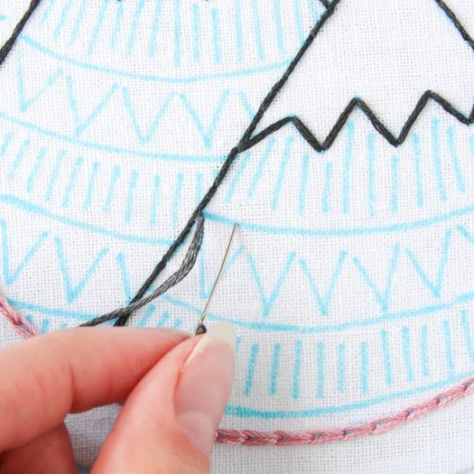 免费山景刺绣针法教程：掌握8种基础刺绣技巧-第37张图片-趣作屋