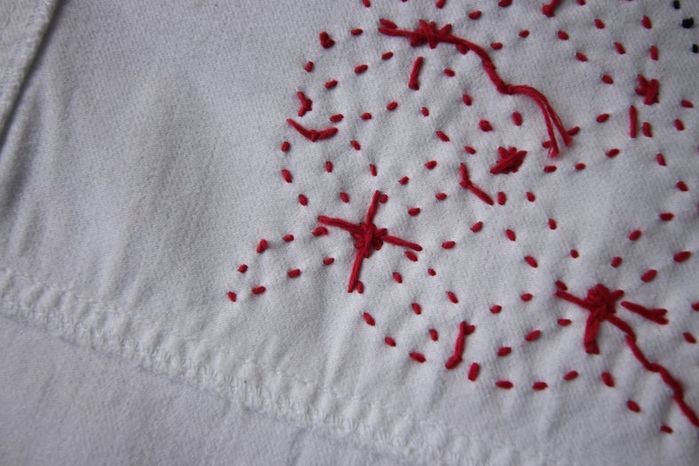 DIY牛仔夹克Sashiko刺绣教程：从零开始的创意手工改造-第37张图片-趣作屋