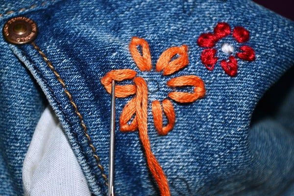 低成本DIY刺绣牛仔裤教程-第8张图片-趣作屋