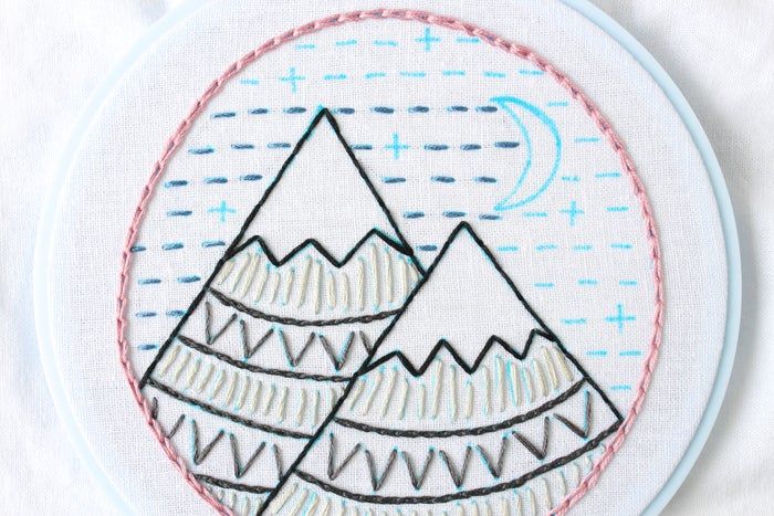 免费山景刺绣针法教程：掌握8种基础刺绣技巧-第62张图片-趣作屋