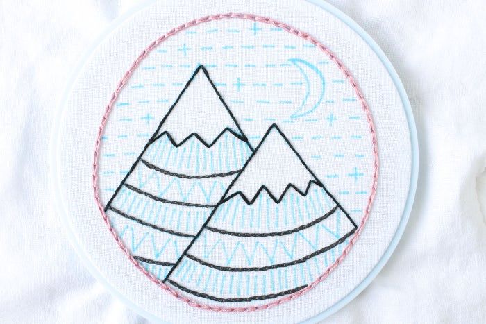 免费山景刺绣针法教程：掌握8种基础刺绣技巧-第34张图片-趣作屋