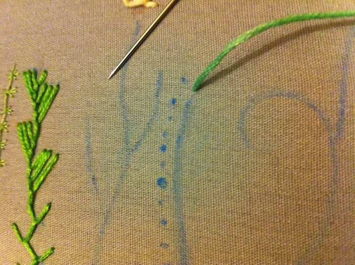 刺绣基础针法教程：轻松掌握自然图案绣法-第30张图片-趣作屋