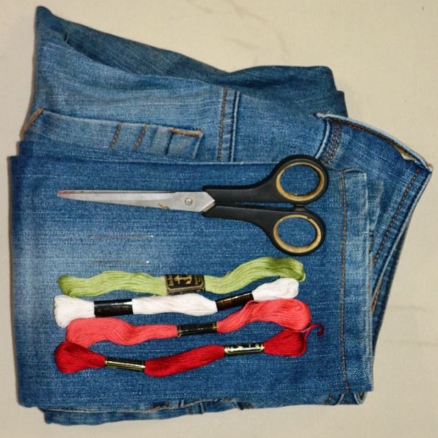 低成本DIY刺绣牛仔裤教程-第2张图片-趣作屋