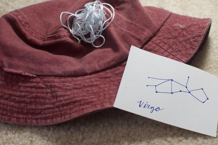 DIY渔夫帽星座刺绣教程-第6张图片-趣作屋