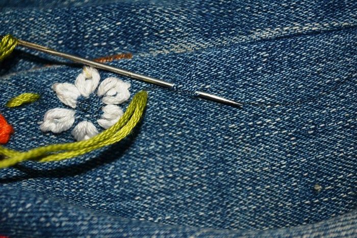 低成本DIY刺绣牛仔裤教程-第10张图片-趣作屋