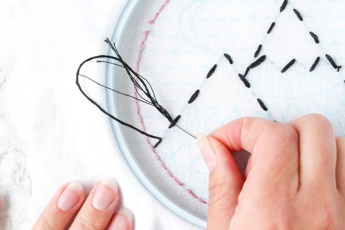 免费山景刺绣针法教程：掌握8种基础刺绣技巧-第29张图片-趣作屋