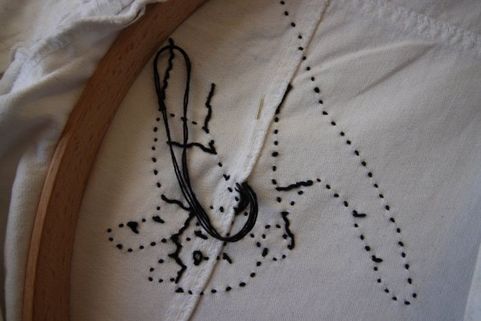 DIY牛仔夹克Sashiko刺绣教程：从零开始的创意手工改造-第16张图片-趣作屋