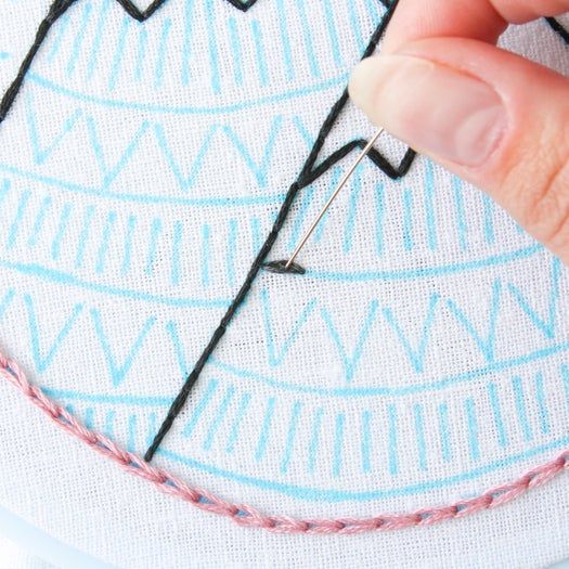 免费山景刺绣针法教程：掌握8种基础刺绣技巧-第39张图片-趣作屋