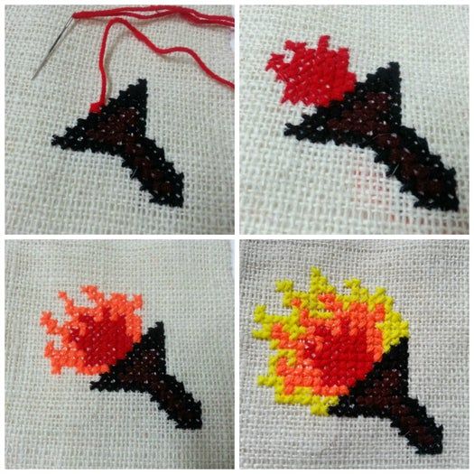 冬季奥运会主题十字绣教程：金牌、花环与五环刺绣全攻略-第17张图片-趣作屋