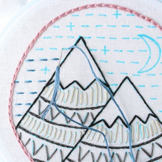 免费山景刺绣针法教程：掌握8种基础刺绣技巧-第61张图片-趣作屋