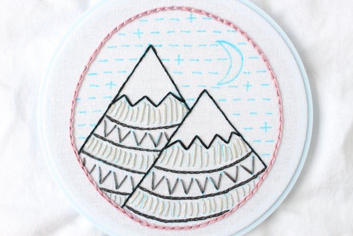 免费山景刺绣针法教程：掌握8种基础刺绣技巧-第53张图片-趣作屋
