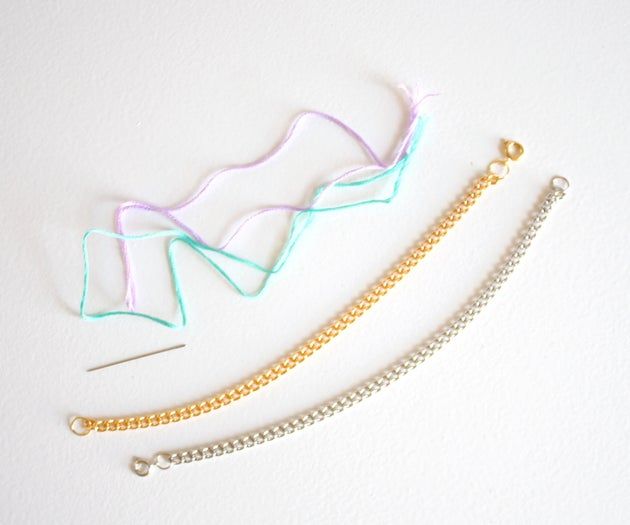 DIY彩饰链条手链制作教程-第4张图片-趣作屋